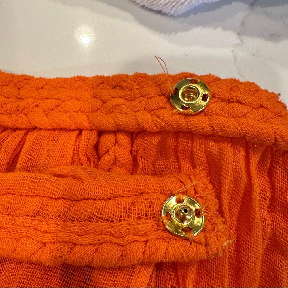 Chic le frique Orange Off-Shoulder Maxi Skirt Set size xs - Picture 6 of 7